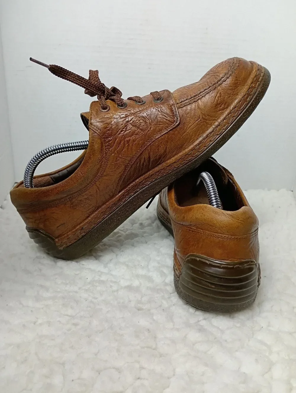 Vintage 90's Mephisto RunOff Moc Toe Brown Pebble Leather Mens Shoe 9.5 Rare
